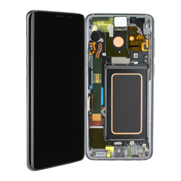 LCD-Kompletteinheit für Samsung Galaxy S9+ G965F, Titanium Gray