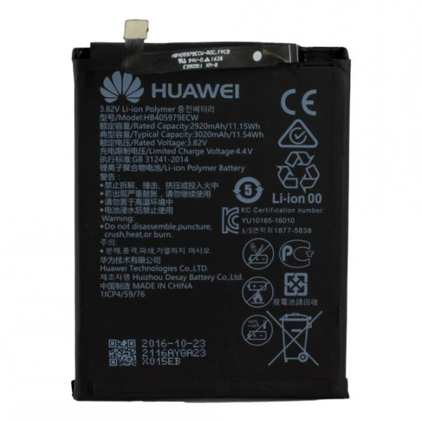 Akku Original Huawei HB405979ECW für Huawei Nova, Honor 6c, 3.82V, 2920mAh, Li-Polymer