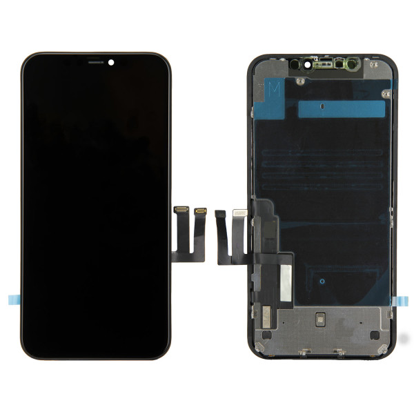 LCD Displayeinheit inkl. Touchscreen und Hitzeschutzblech (Refurbished) passend für iPhone 11, schw.