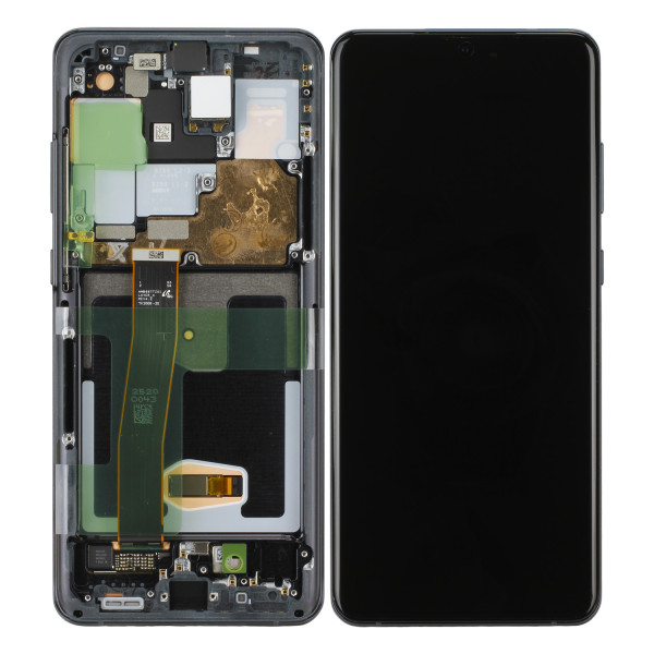 LCD Display mit Rahmen für Samsung Galaxy S20 Ultra G988F, Galaxy S20 Ultra 5 G G988B, Cosmic Black