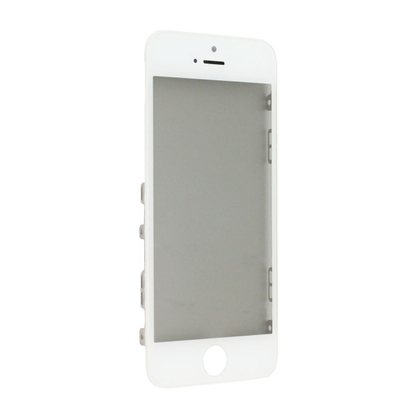 Kaltgepresstes Display-Frontglas mit Rahmen, OCA und Polarisator für iPhone 5S, weiß