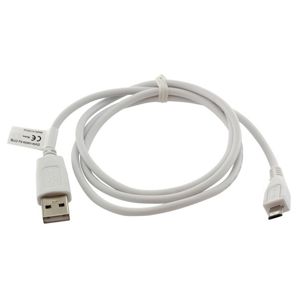 Datenkabel USB- / Micro-USB-Anschluss, 0.95 m Länge, weiß, für HTC, Huawei, LG, Nokia, Samsung, Sony