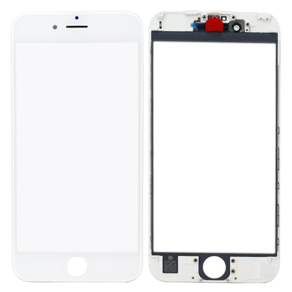 Display-Frontglas mit Rahmen, kaltgepresst, OCA, ohne Polarisator für iPhone 6, weiß