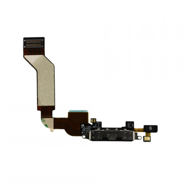 Dock-Connector Lade-Anschluß mit Flexkabel für Apple iPhone 4S, schwarz