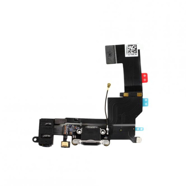 Dock-Connector Lade-Anschluß mit Flexkabel für Apple iPhone 5S, schwarz