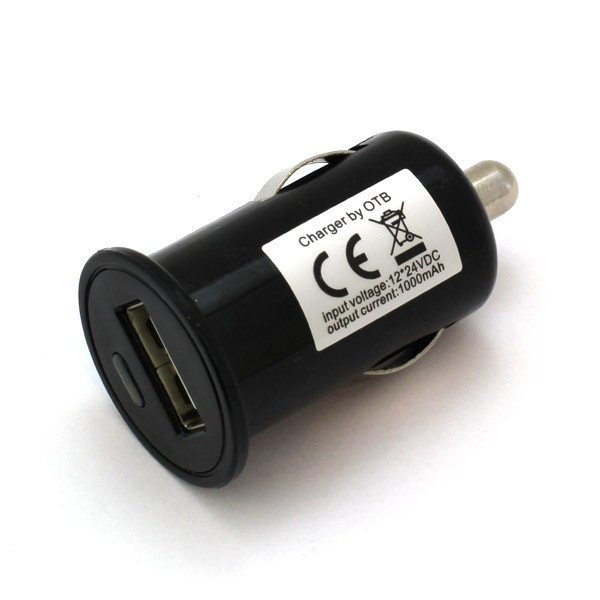 Universal KFZ-USB-Lade-Adapter, 12/24V, 1A, schwarz