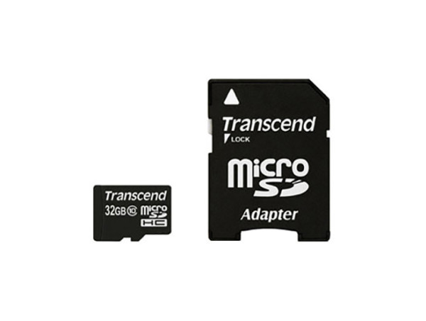 Speicherkarte micro-SD HC Card (Trans Flash), 32GB, Class 10, inkl. Adapter auf SD-Card