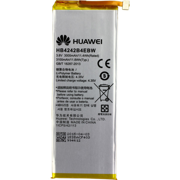 Akku Original Huawei HB4242B4EBW für Honor 6, 3.8V, 3 / 3.1 Ah, Li-Polymer