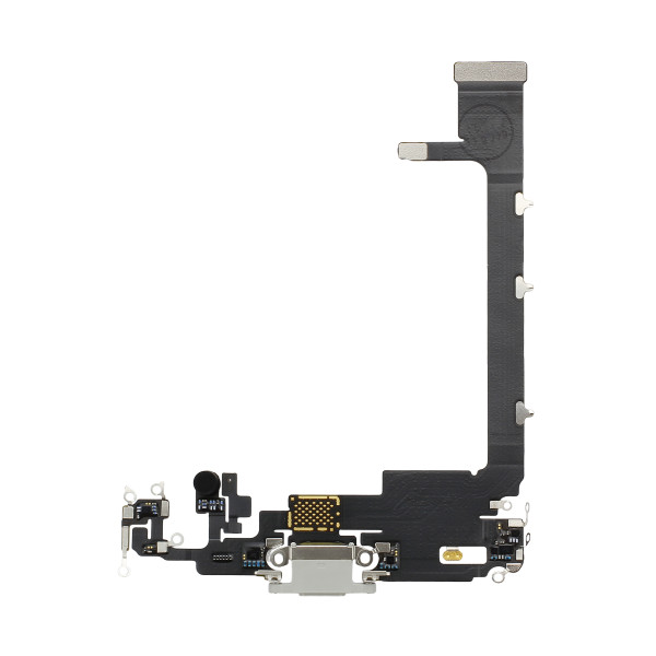 Dock-Connector mit Flexkabel, passend für iPhone 11 Pro Max, ohne Connector-Chip, silber