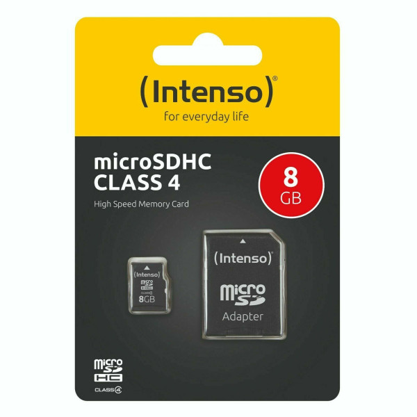 Speicherkarte micro-SD HC Card (Trans Flash), 8GB, Class 4, inkl. Adapter auf SD-Card